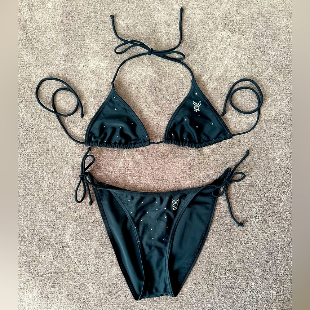PLAYBOY Rhinestone String Bikini